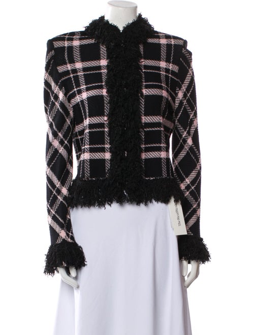 St. John Collection Plaid Print Evening Jacket