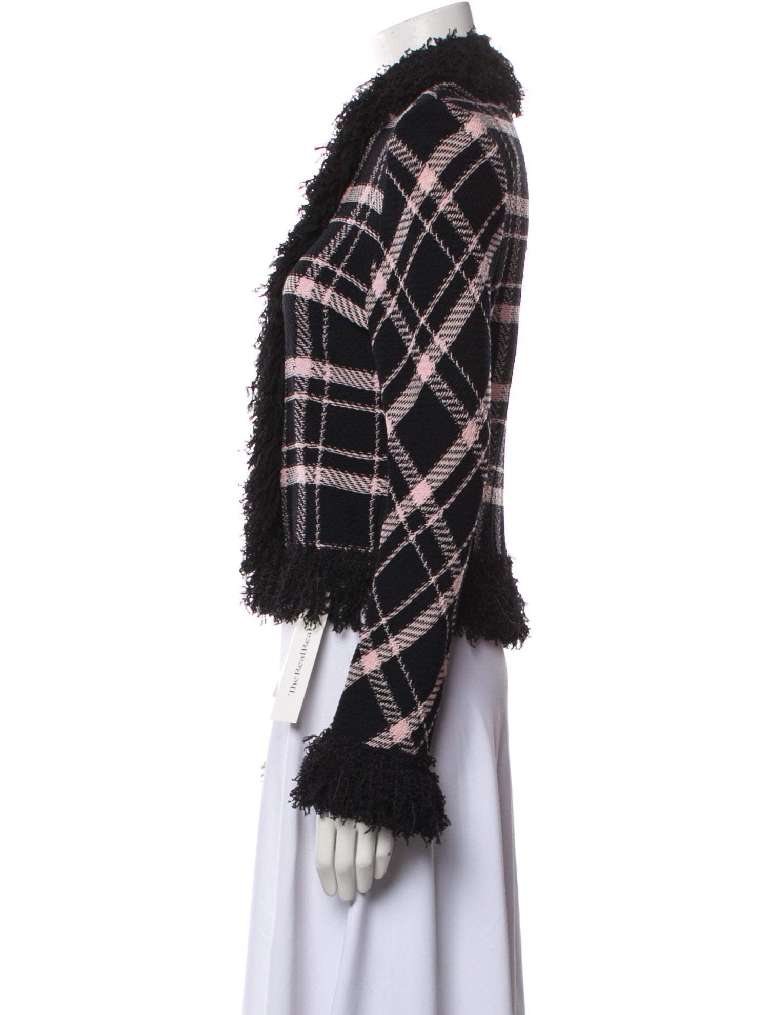 St. John Collection Plaid Print Evening Jacket