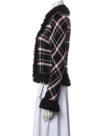 St. John Collection Plaid Print Evening Jacket