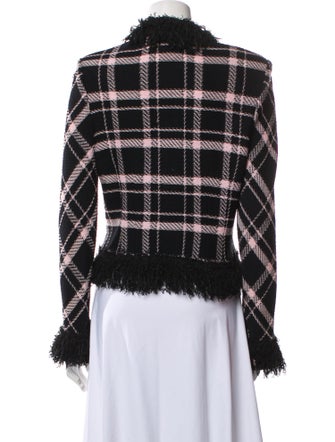 St. John Collection Plaid Print Evening Jacket