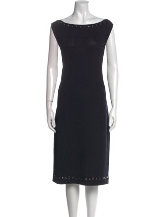 St. John Collection Wool Midi Length Dress