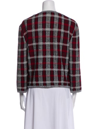 St. John Collection Plaid Print Evening Jacket