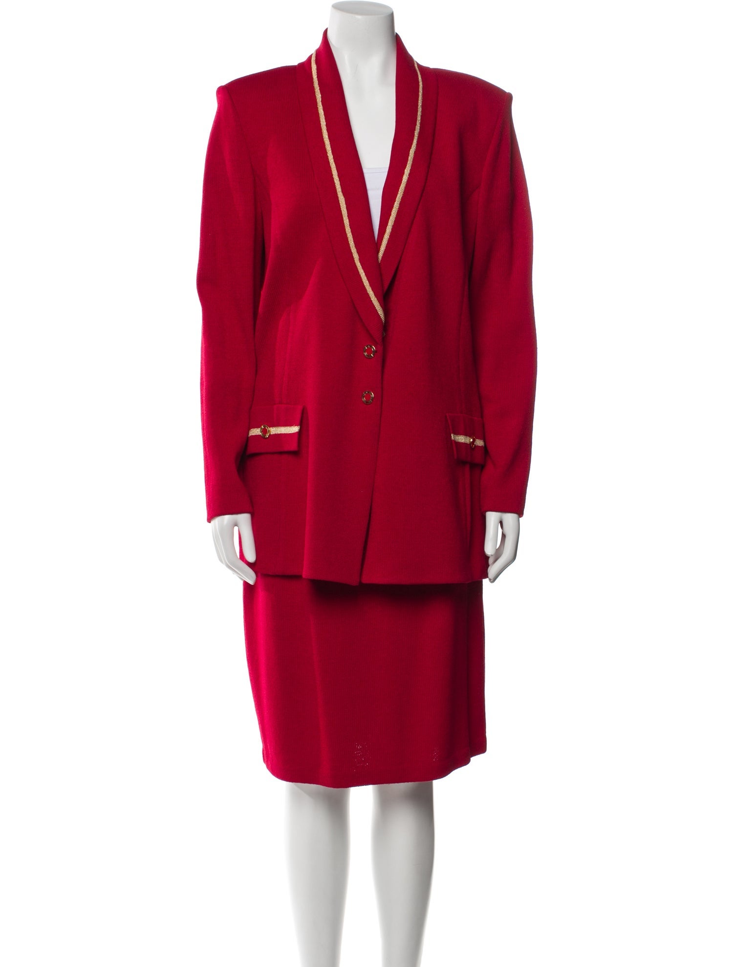 St. John Collection Wool Skirt Set