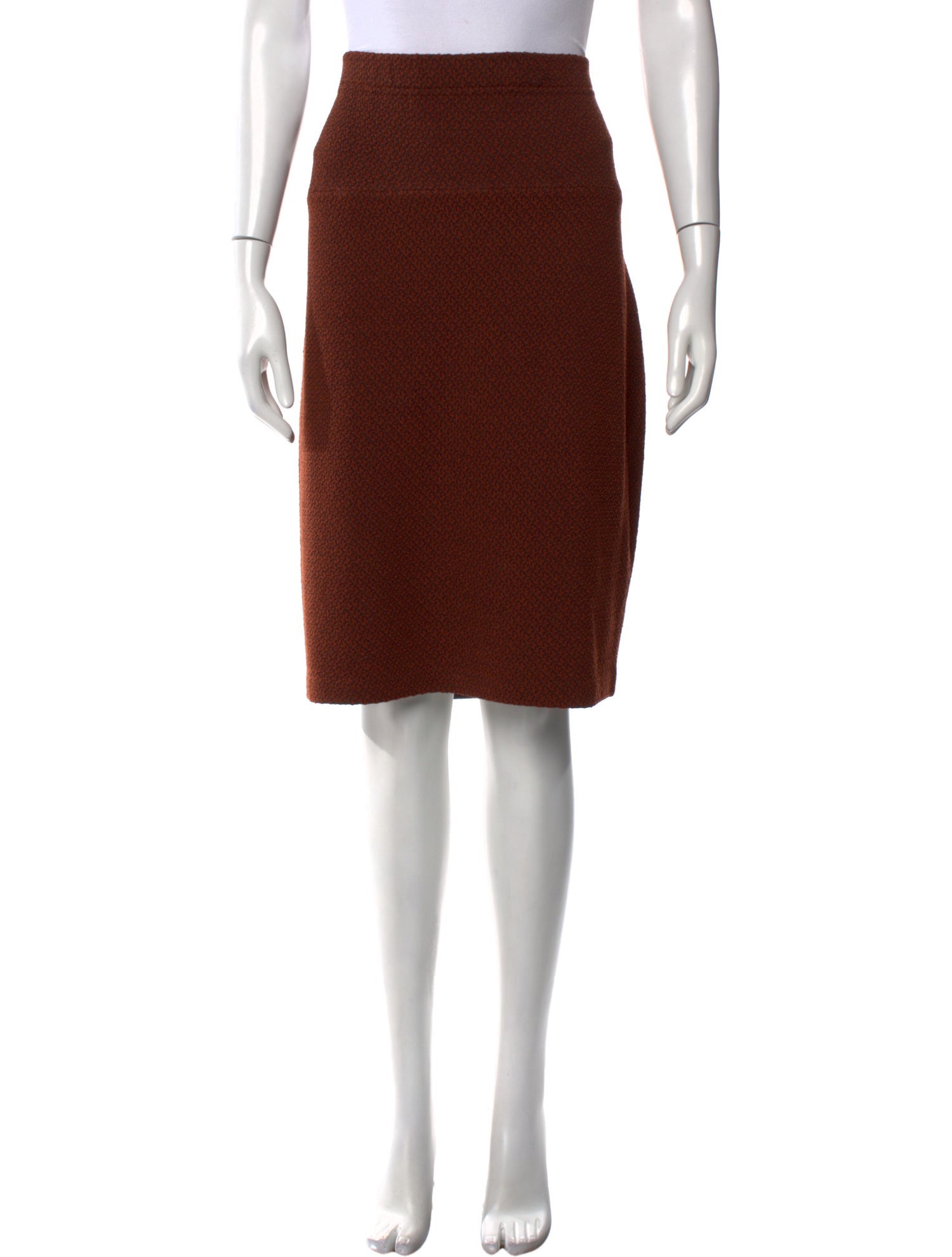 St. John Collection Pleated Accents Knee-Length Skirt