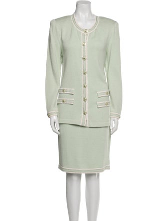 St. John Collection Sequin Embellishments Skirt Set