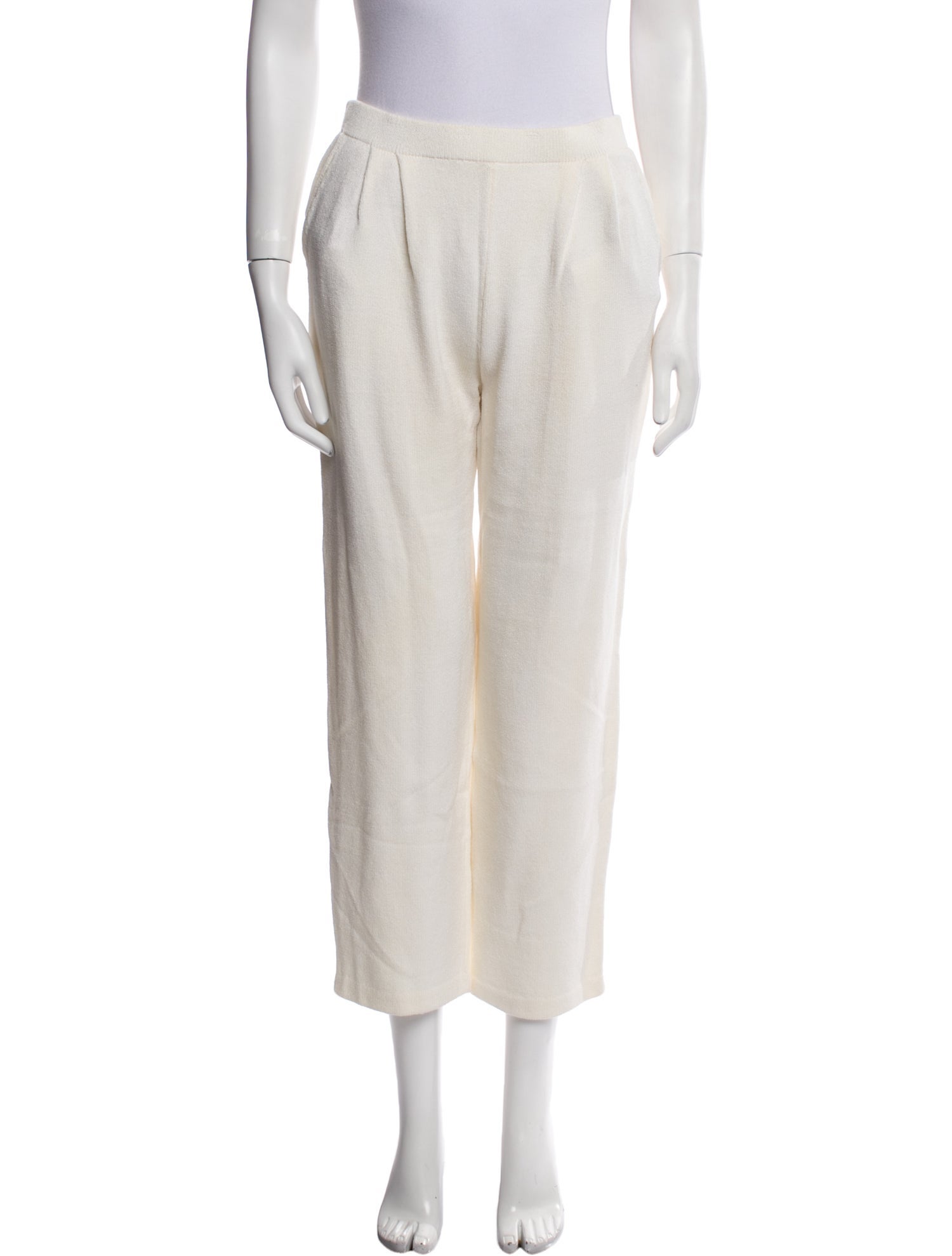 St. John Collection Wool Straight Leg Pants