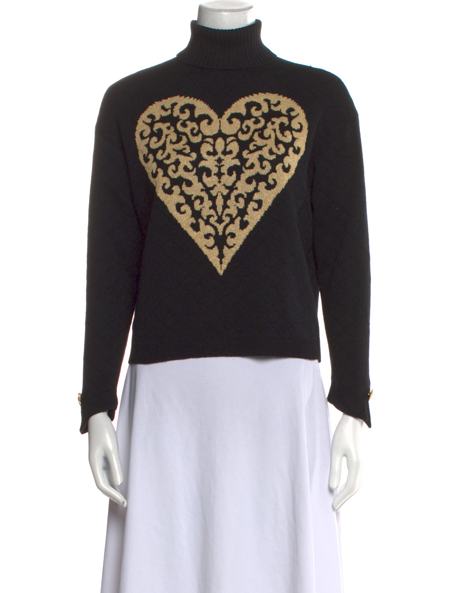 St. John Collection Wool Graphic Print Sweater