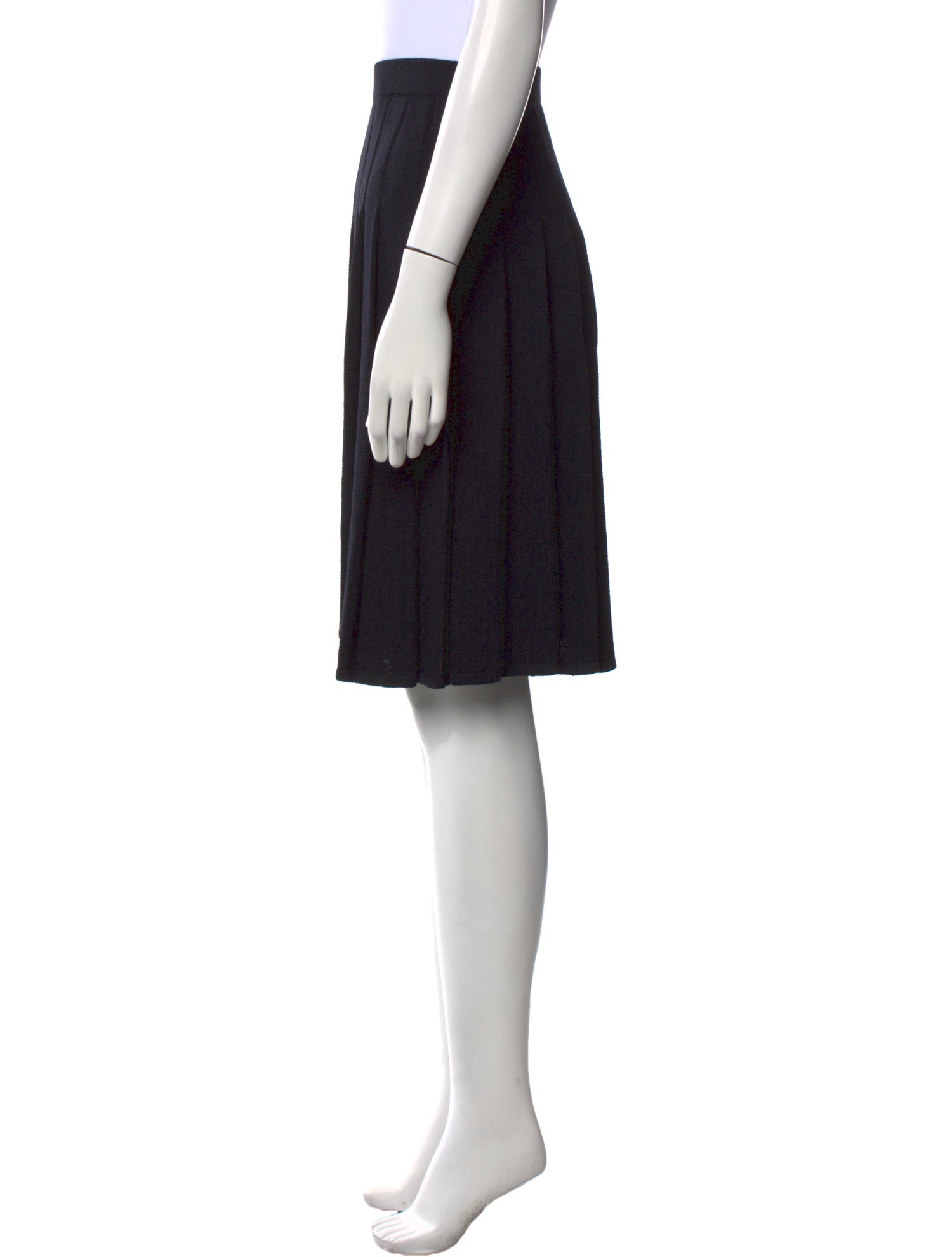 St. John Collection Pleated Accents Knee-Length Skirt