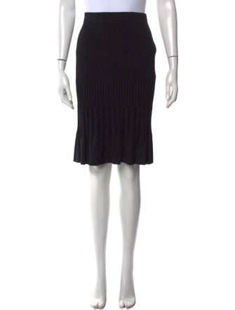 St. John Collection Pleated Accents Knee-Length Skirt