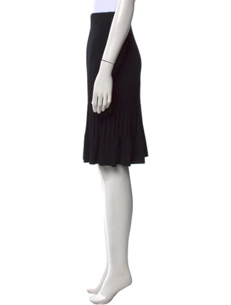St. John Collection Pleated Accents Knee-Length Skirt
