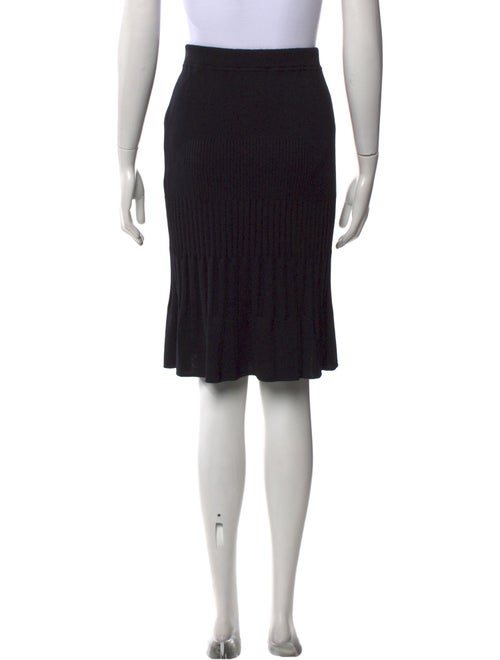 St. John Collection Pleated Accents Knee-Length Skirt