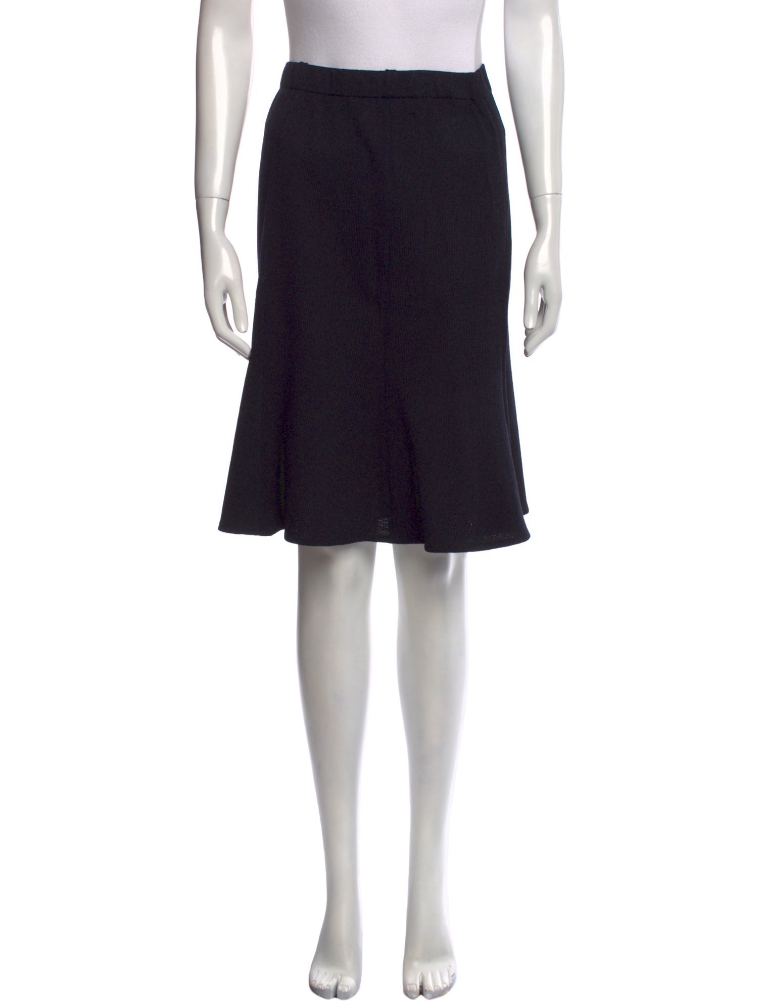 St. John Collection Pleated Accents Knee-Length Skirt