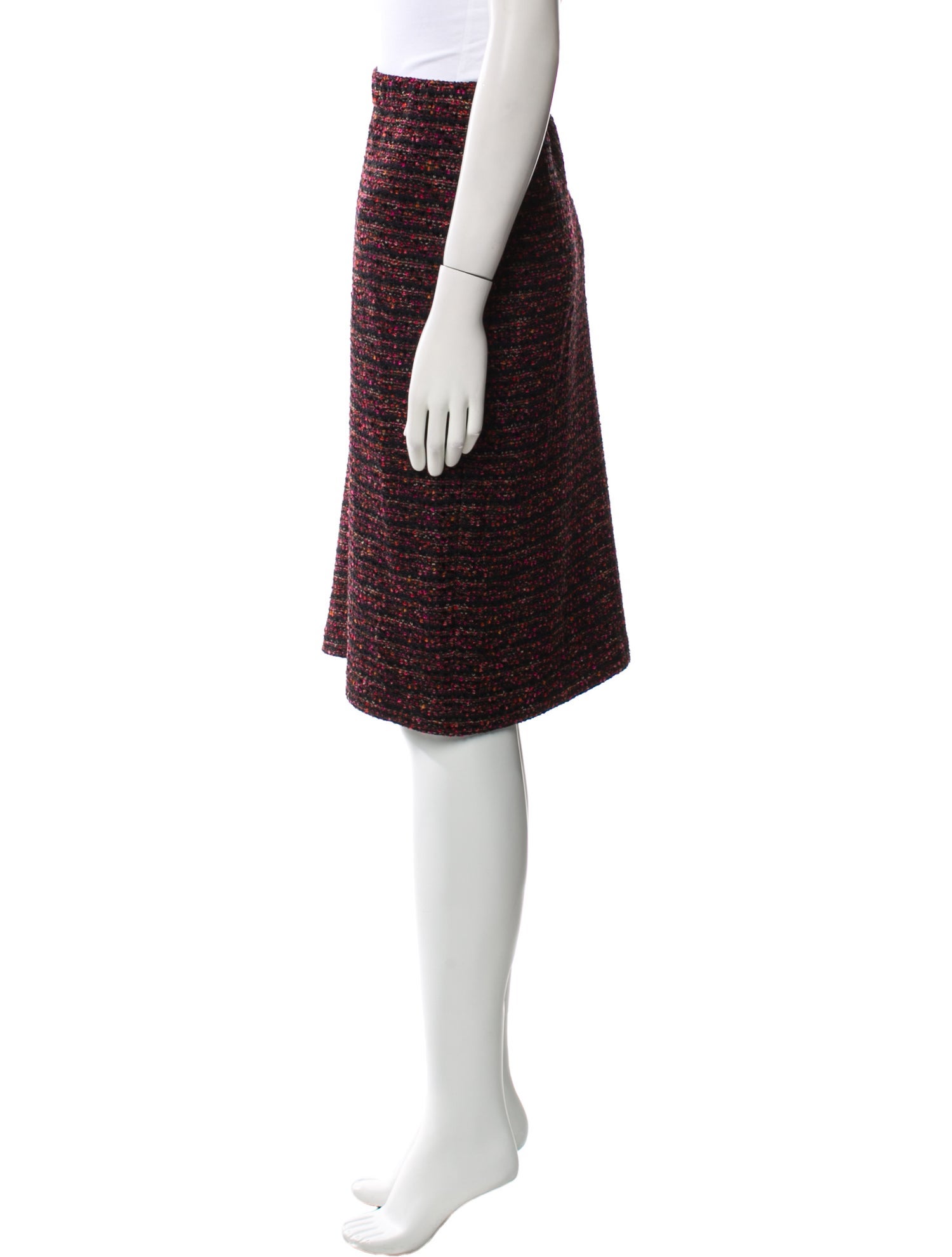 St. John Collection Tweed Pattern Knee-Length Skirt