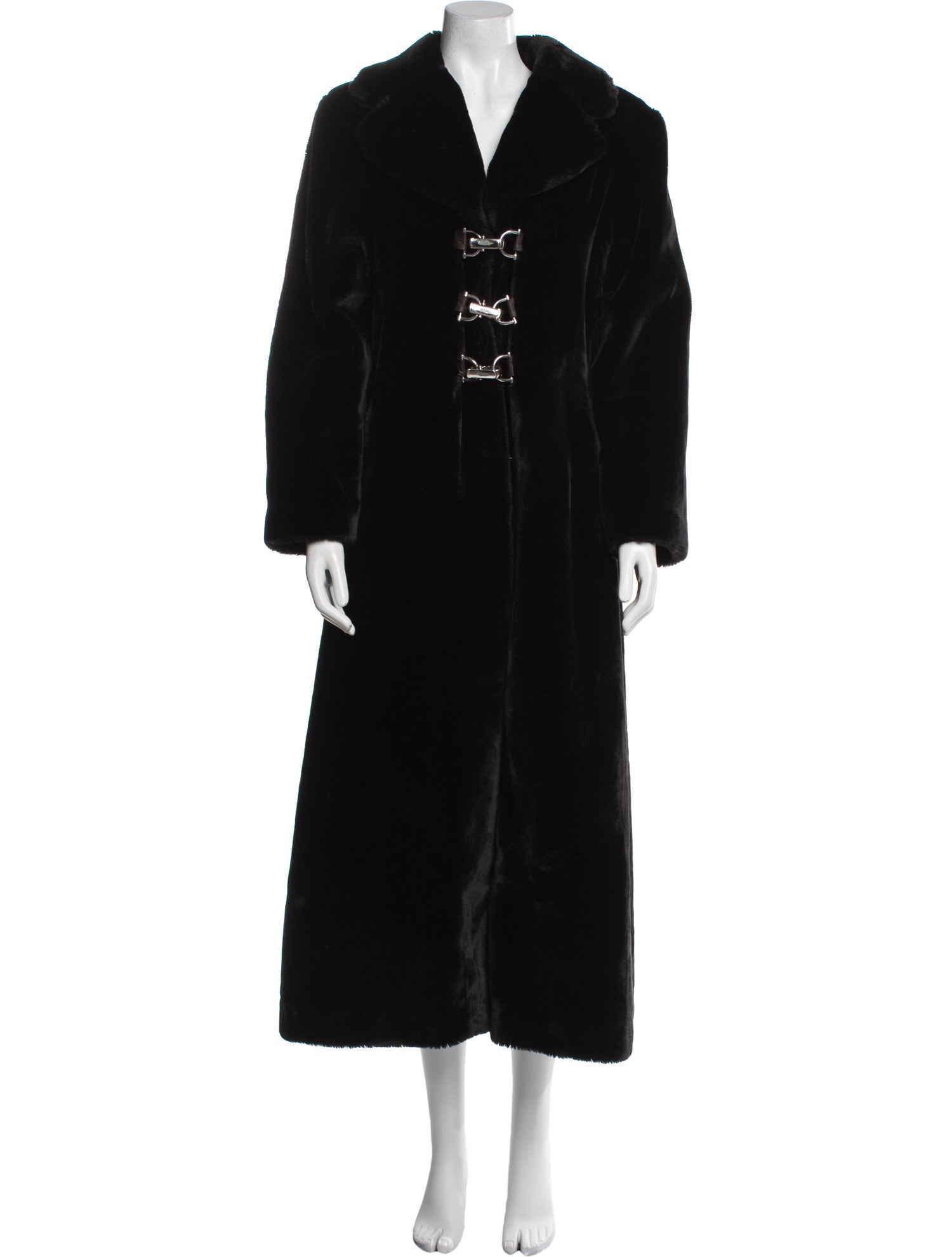 St. John Collection Cashmere Faux Fur Coat