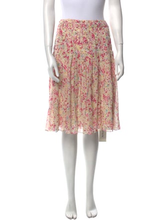 St. John Collection Silk Knee-Length Skirt