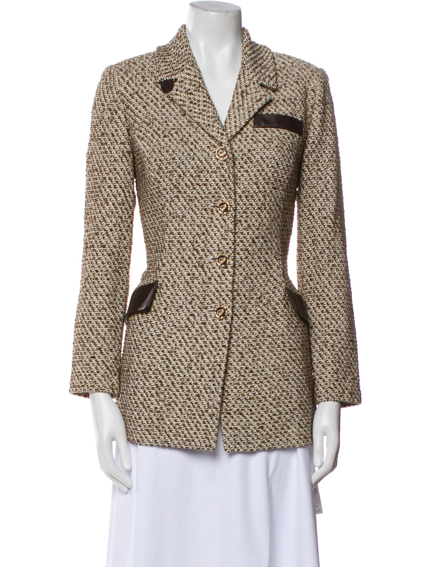 St. John Collection Vintage Tweed Pattern Blazer