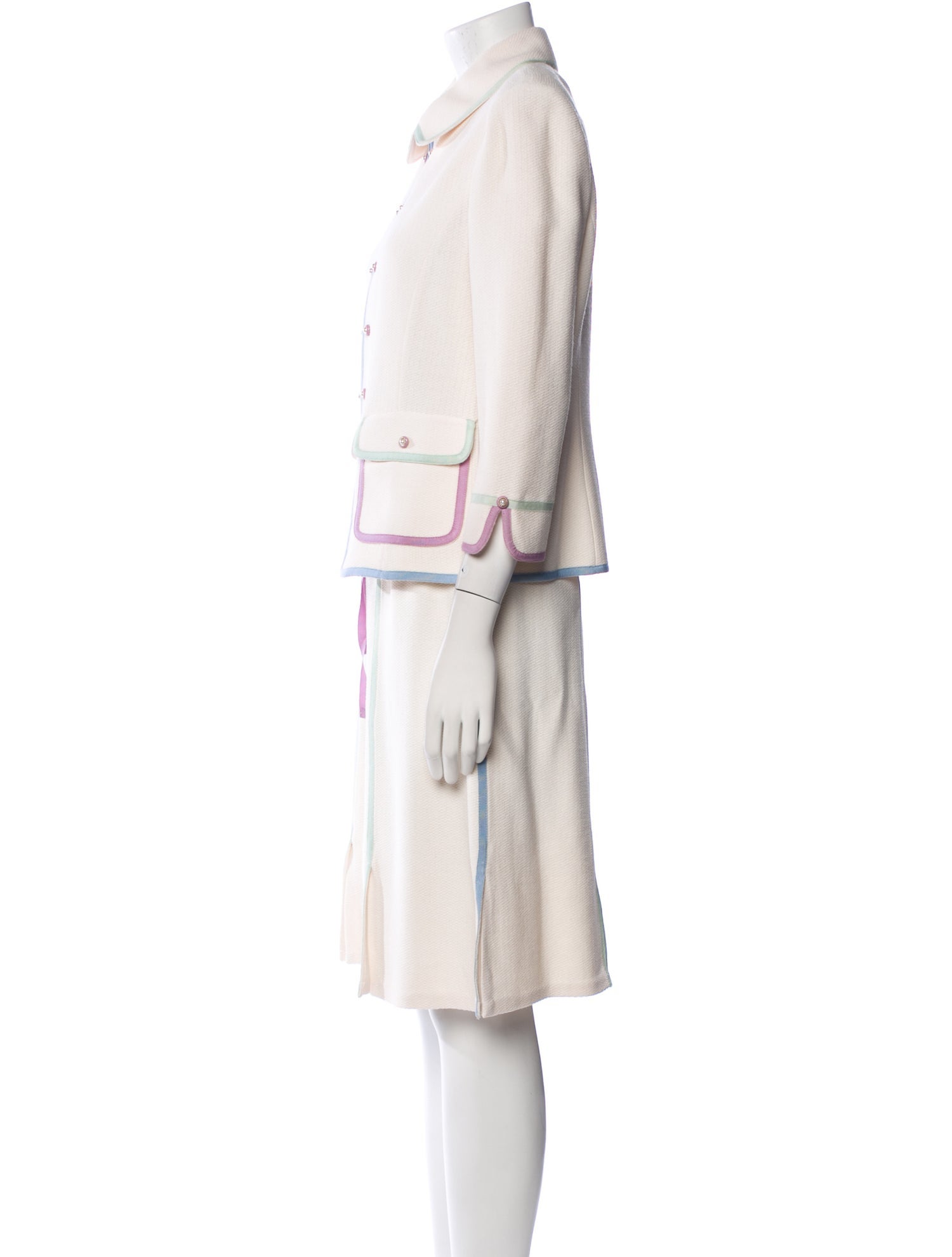 St. John Collection Beaded Accents Skirt Set