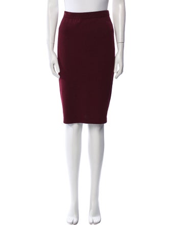 St. John Collection Embroidered Accent Knee-Length Skirt