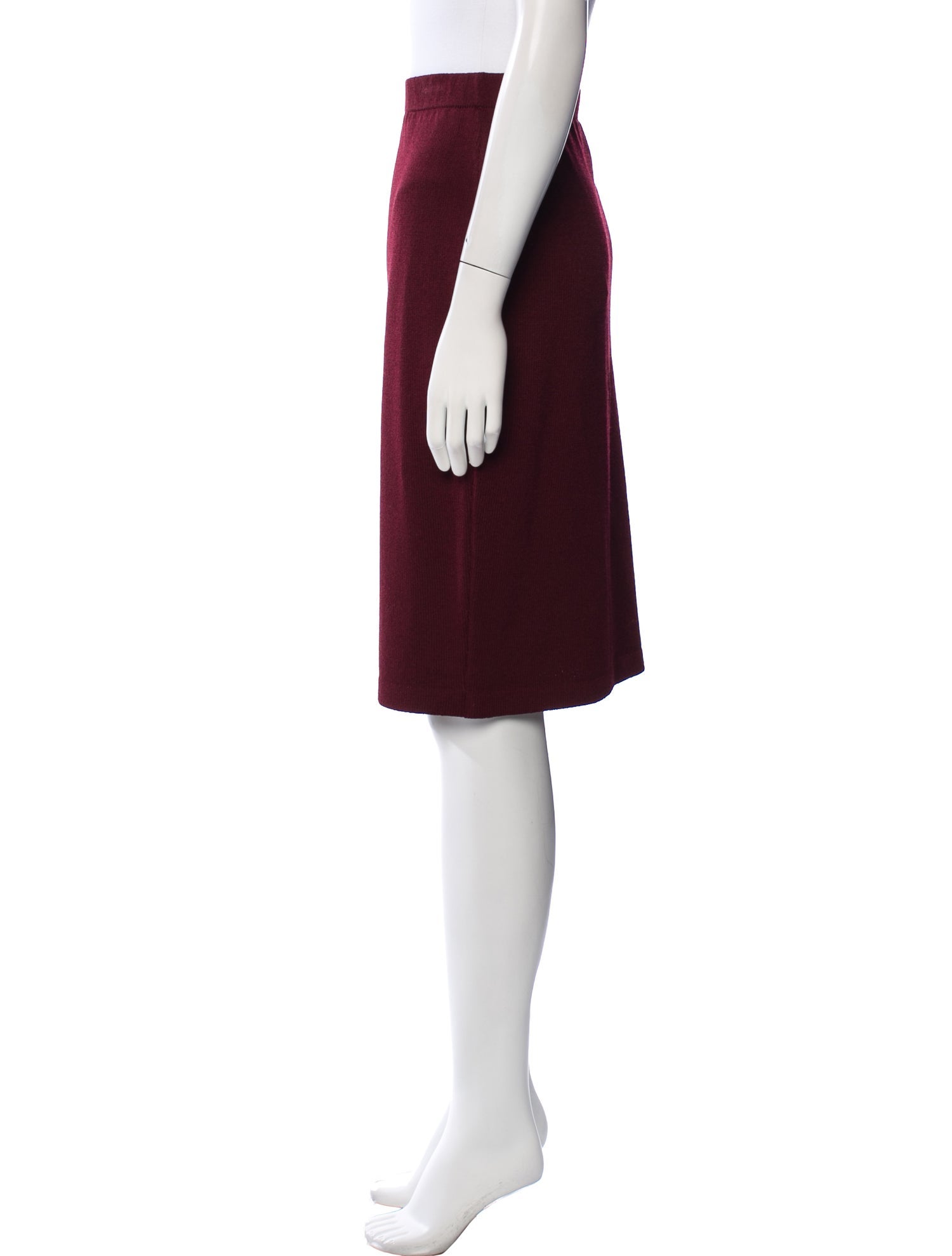 St. John Collection Embroidered Accent Knee-Length Skirt