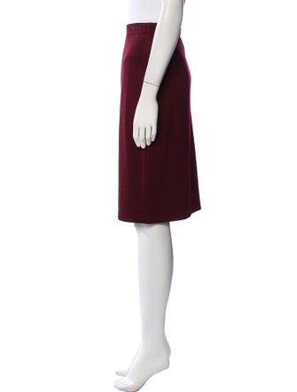 St. John Collection Embroidered Accent Knee-Length Skirt