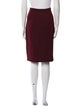 St. John Collection Embroidered Accent Knee-Length Skirt