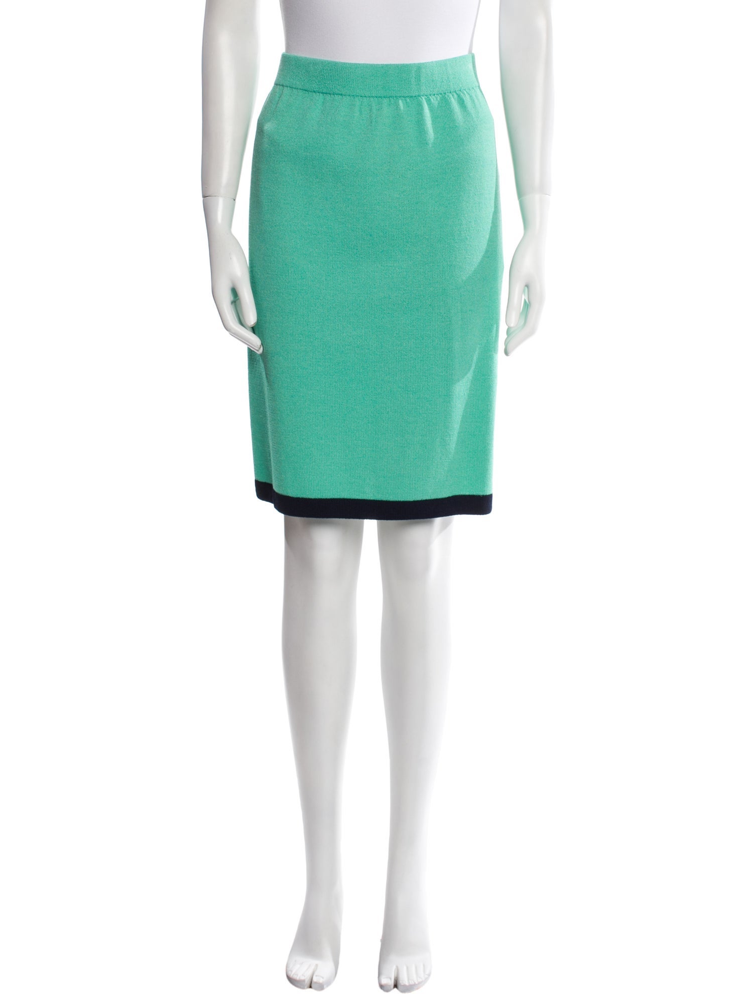 St. John Collection Colorblock Pattern Knee-Length Skirt