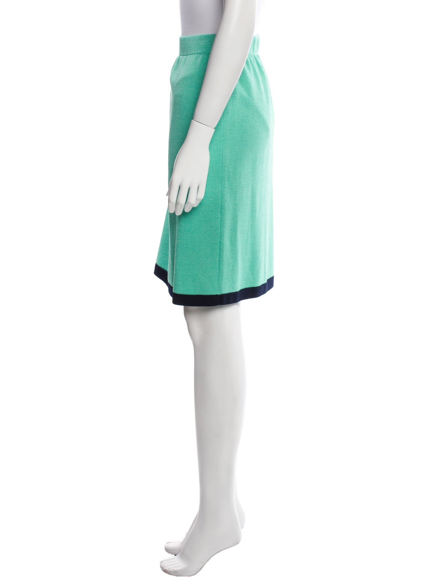 St. John Collection Colorblock Pattern Knee-Length Skirt