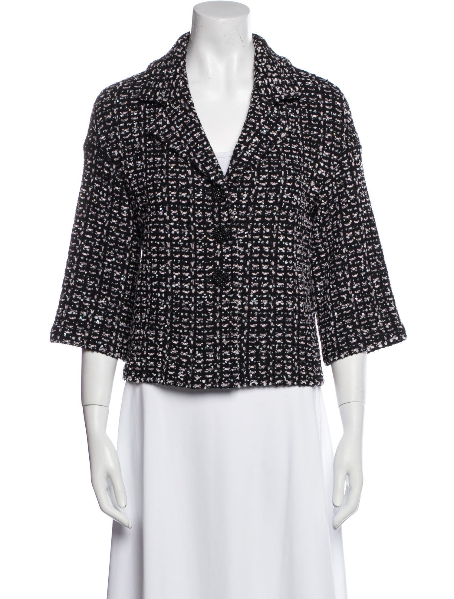 St. John Collection Wool Printed Jacket