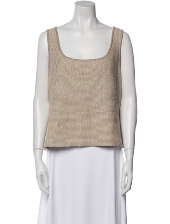 St. John Collection Wool Square Neckline Top