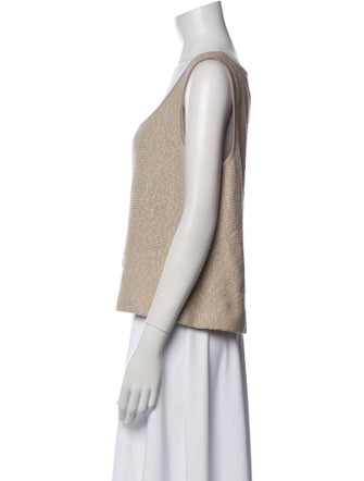 St. John Collection Wool Square Neckline Top