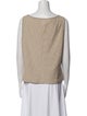 St. John Collection Wool Square Neckline Top