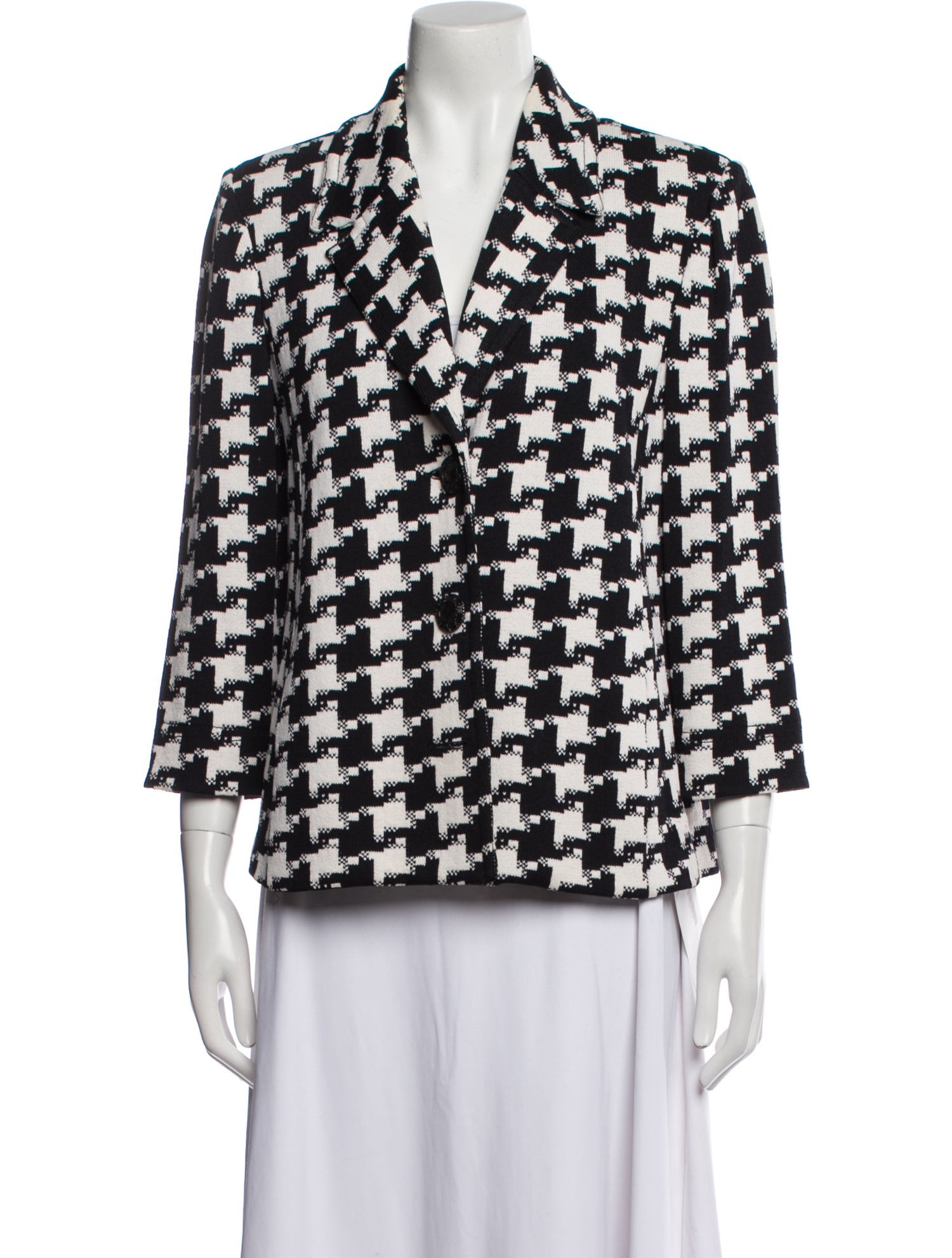 St. John Collection Plaid Print Blazer