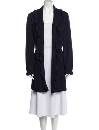 St. John Collection Wool Open Front Sweater