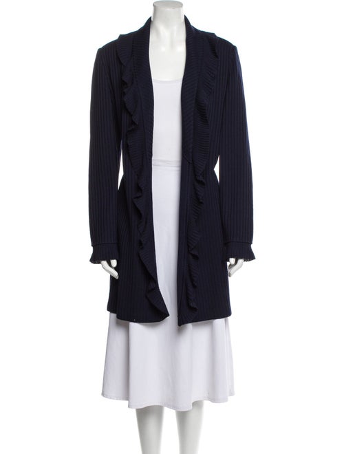 St. John Collection Wool Open Front Sweater