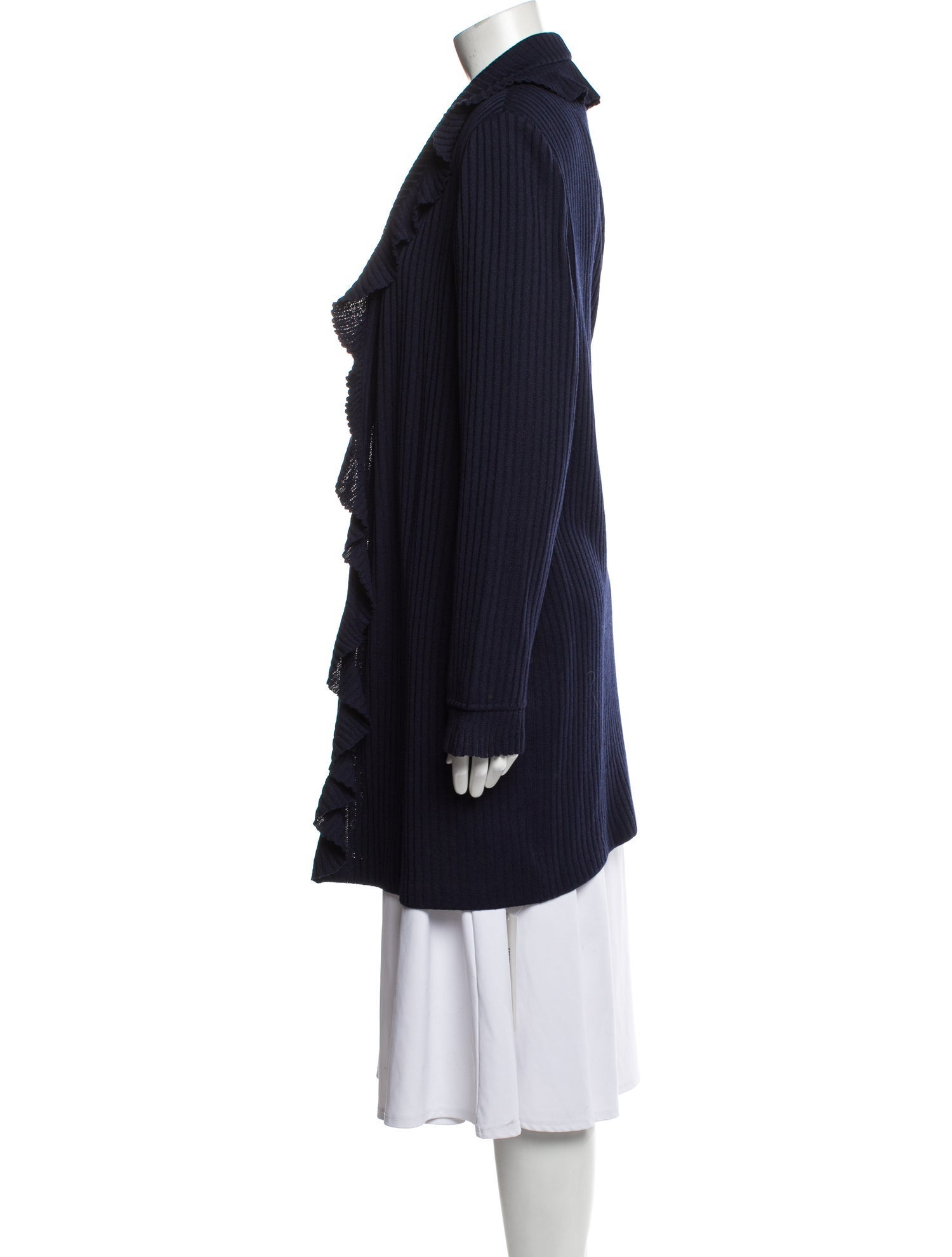 St. John Collection Wool Open Front Sweater