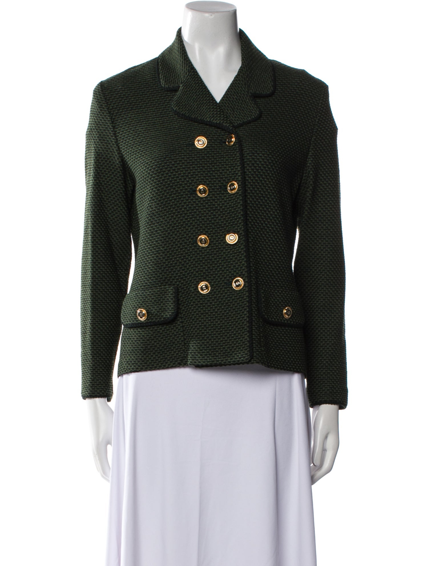 St. John Collection Plaid Print Blazer