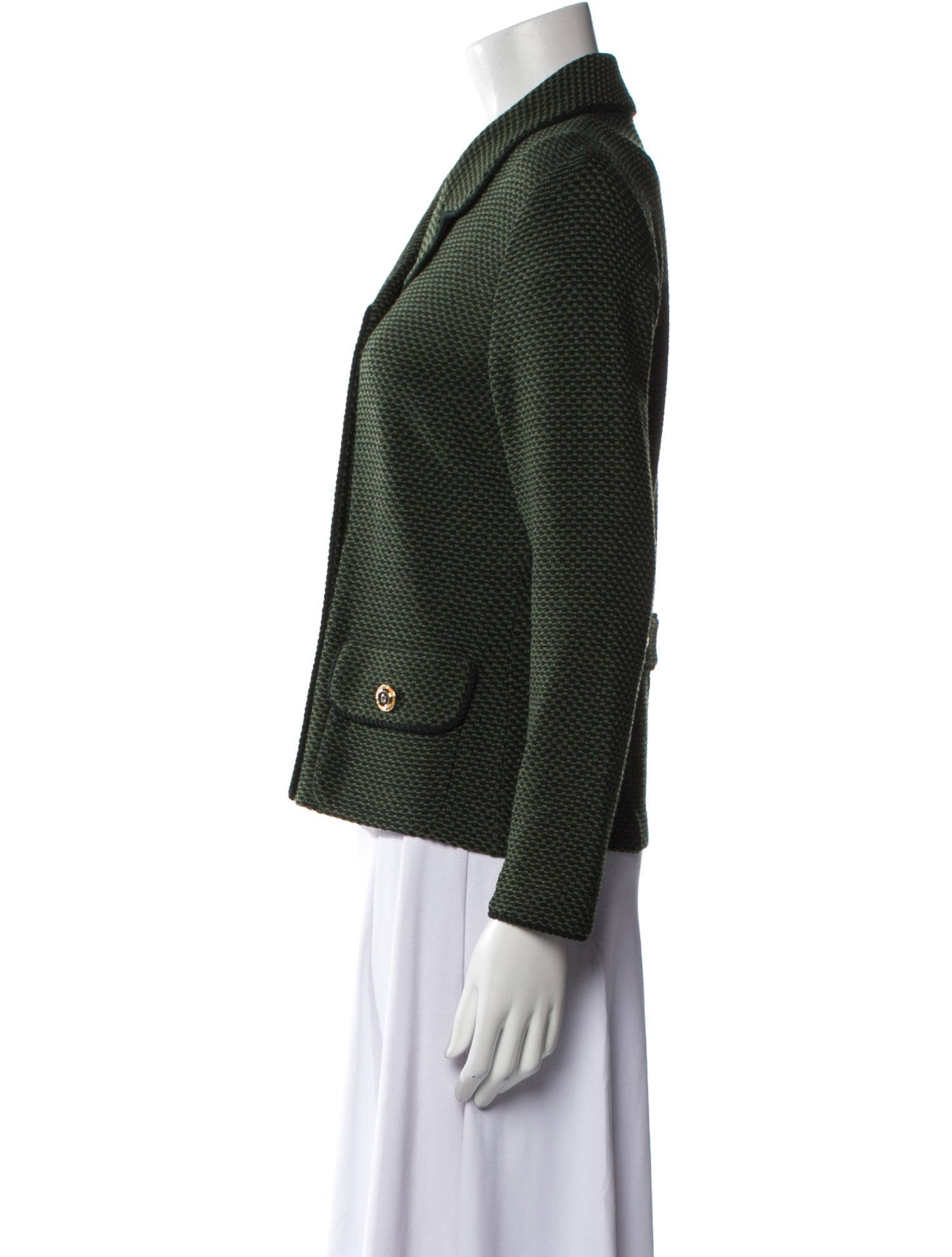 St. John Collection Plaid Print Blazer