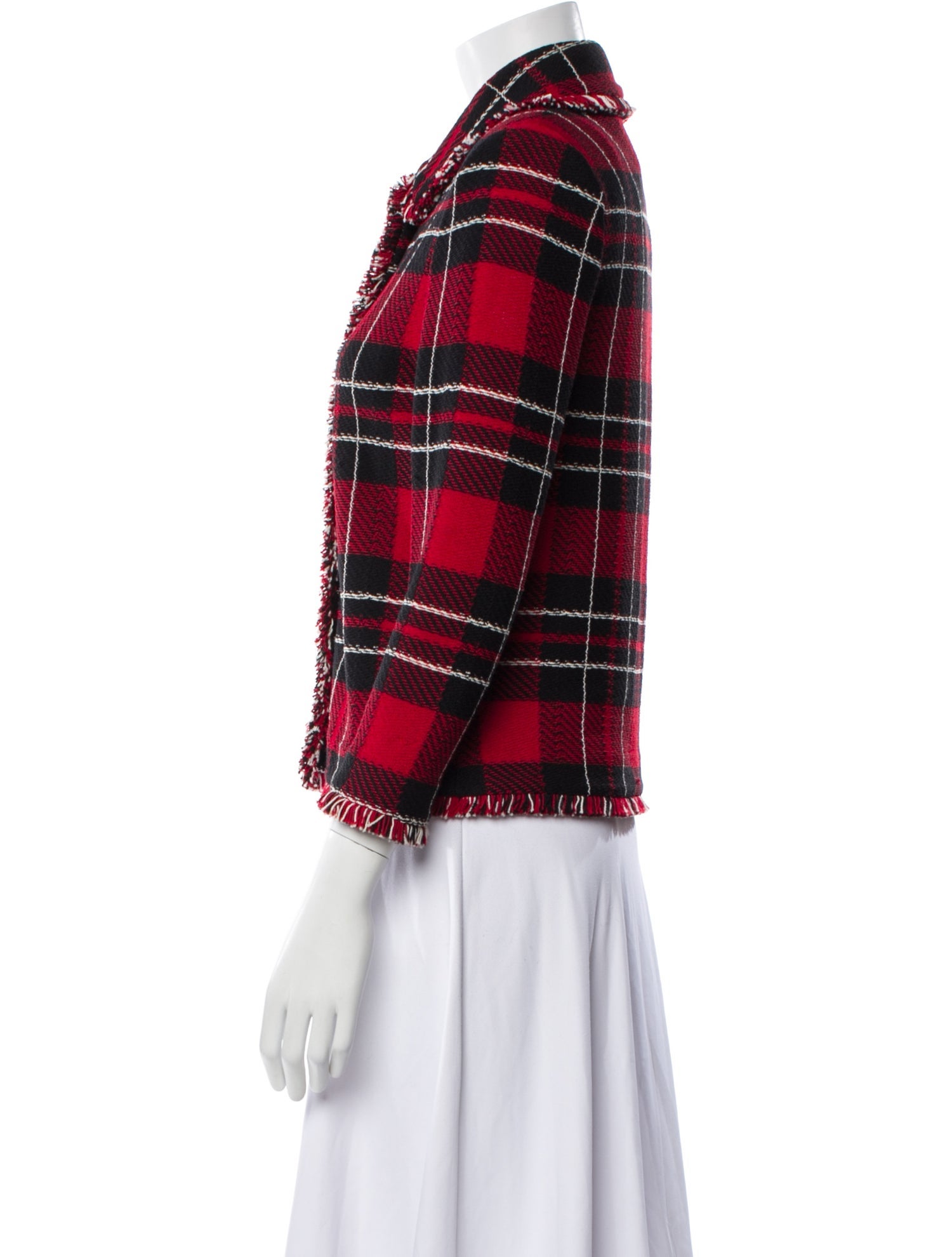 St. John Collection Plaid Print Jacket