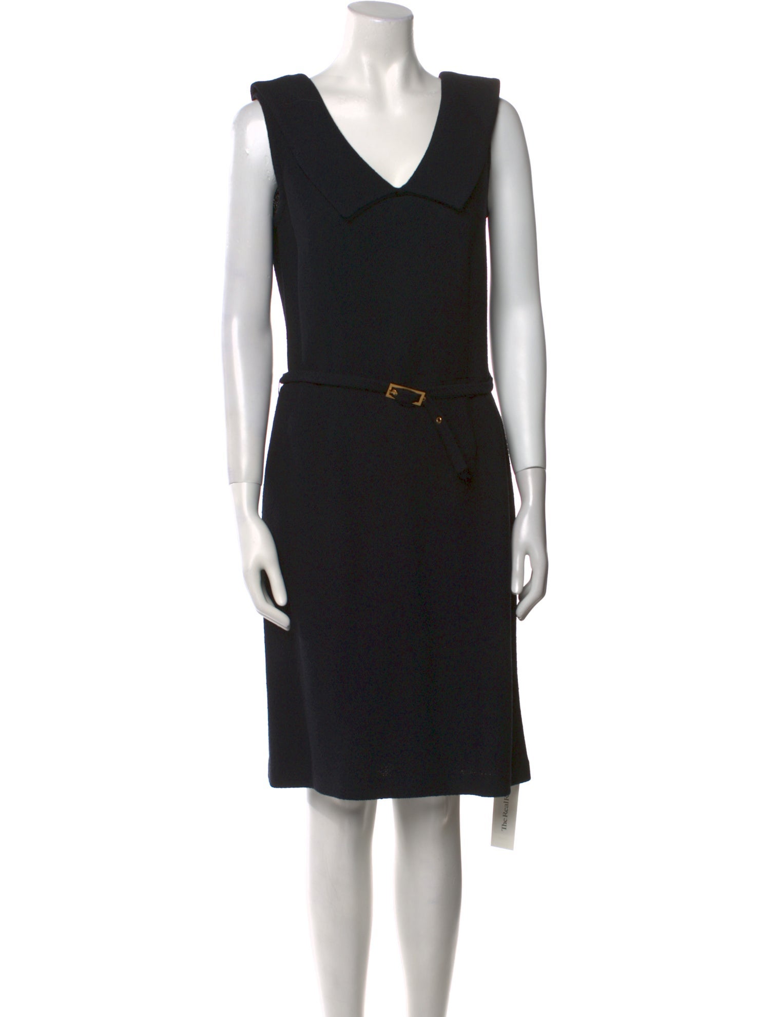 St. John Collection V-Neck Knee-Length Dress