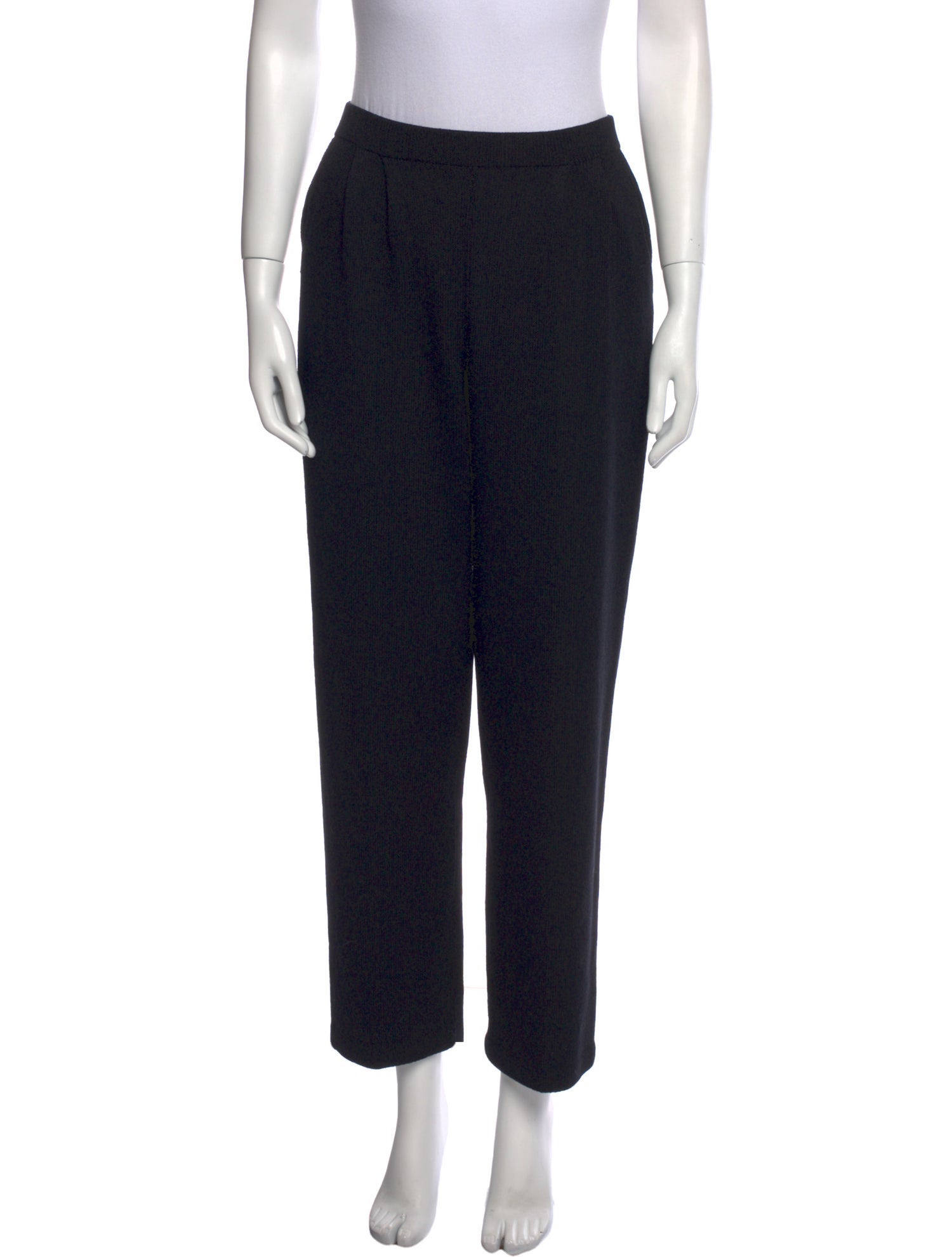 St. John Collection Wool Straight Leg Pants