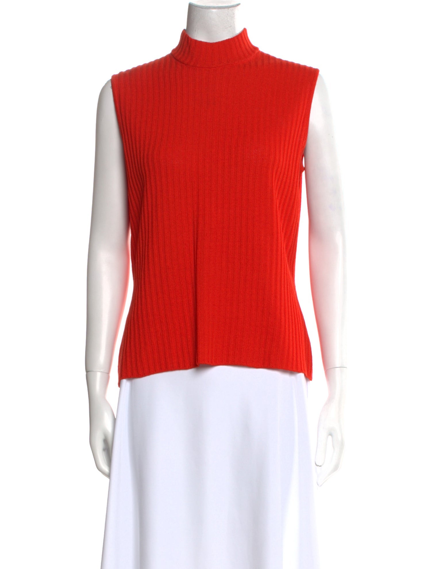 St. John Collection Wool Mock Neck Top
