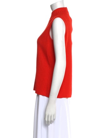 St. John Collection Wool Mock Neck Top