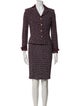St. John Collection Wool Tweed Pattern Skirt Set