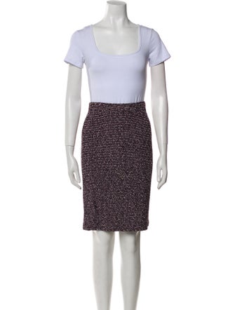St. John Collection Wool Tweed Pattern Skirt Set