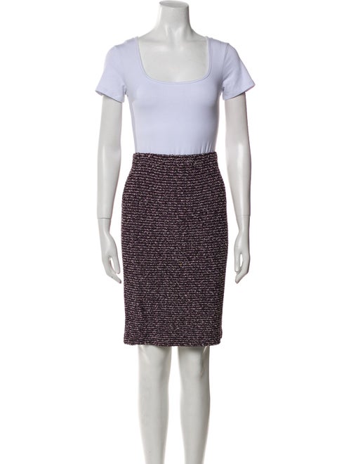 St. John Collection Wool Tweed Pattern Skirt Set