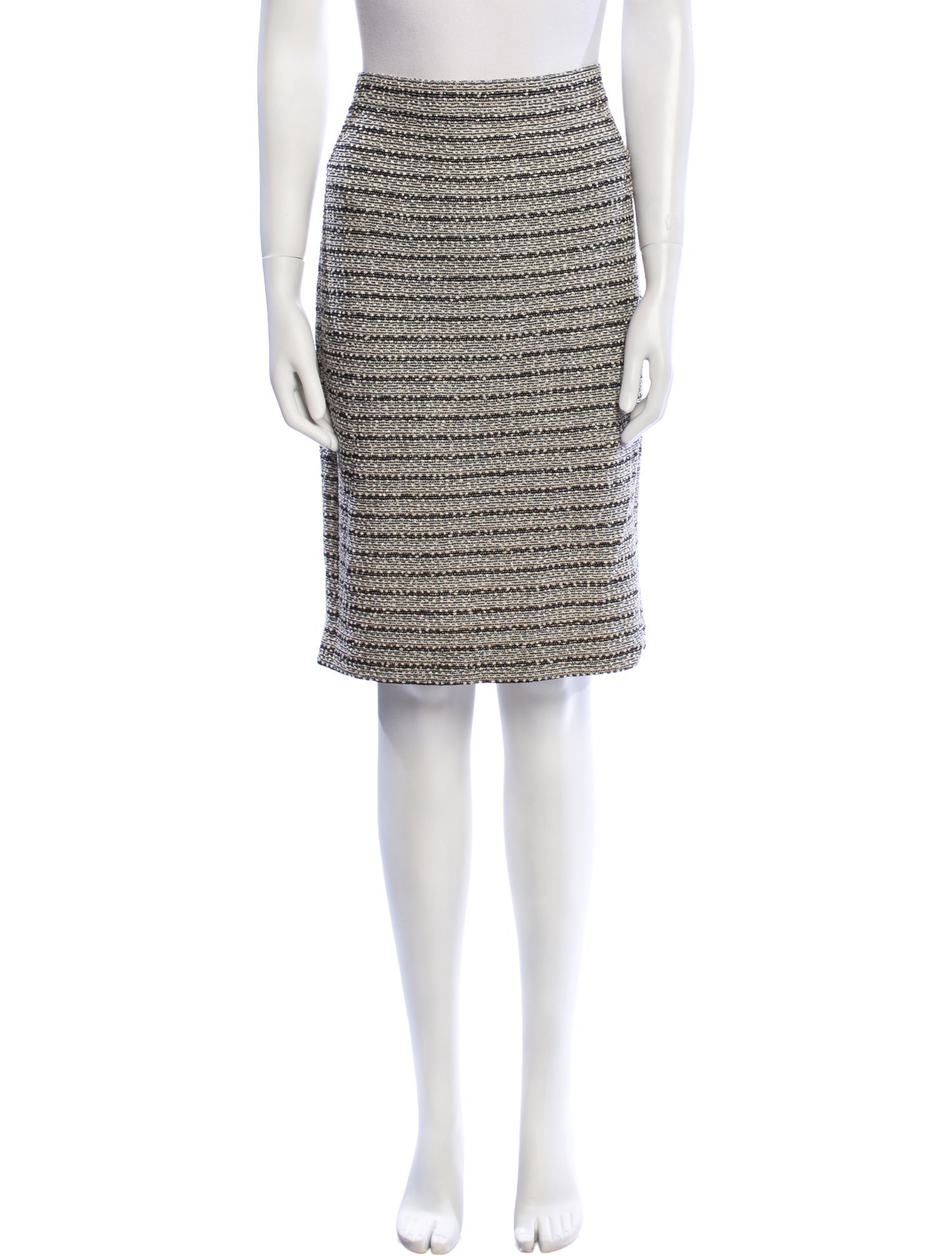 St. John Collection Tweed Pattern Knee-Length Skirt