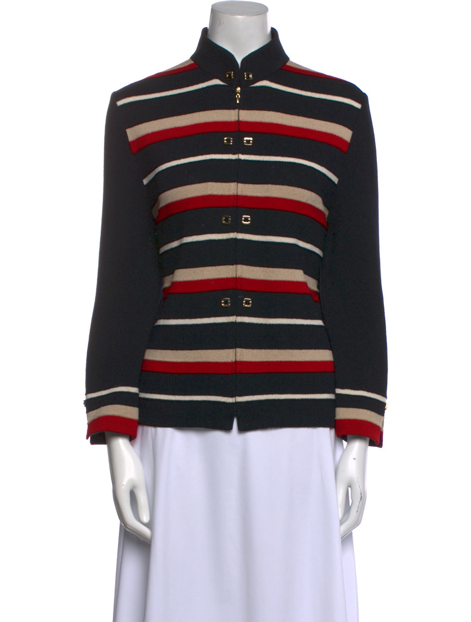 St. John Collection Wool Striped Sweater