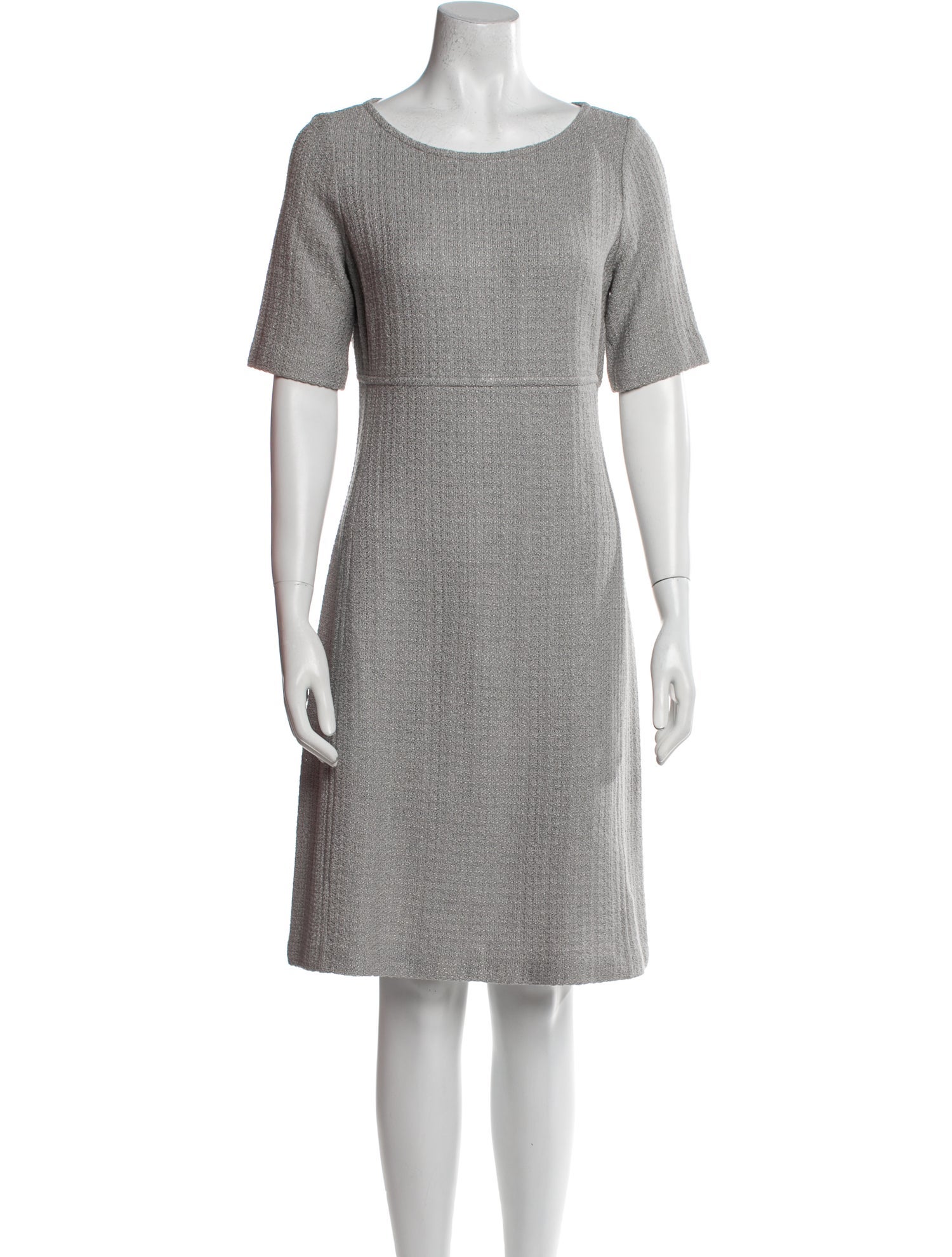 St. John Collection Bateau Neckline Knee-Length Dress