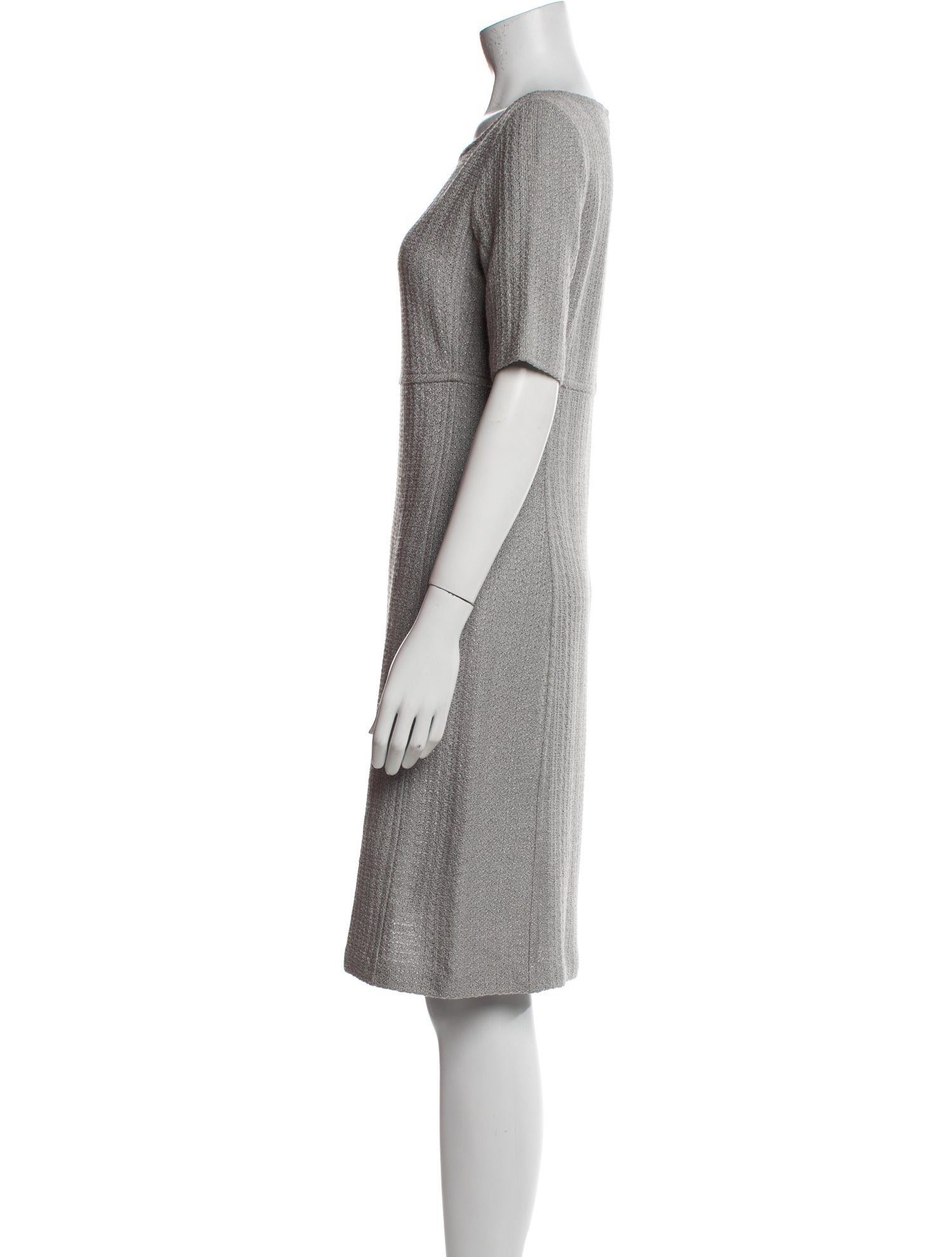 St. John Collection Bateau Neckline Knee-Length Dress