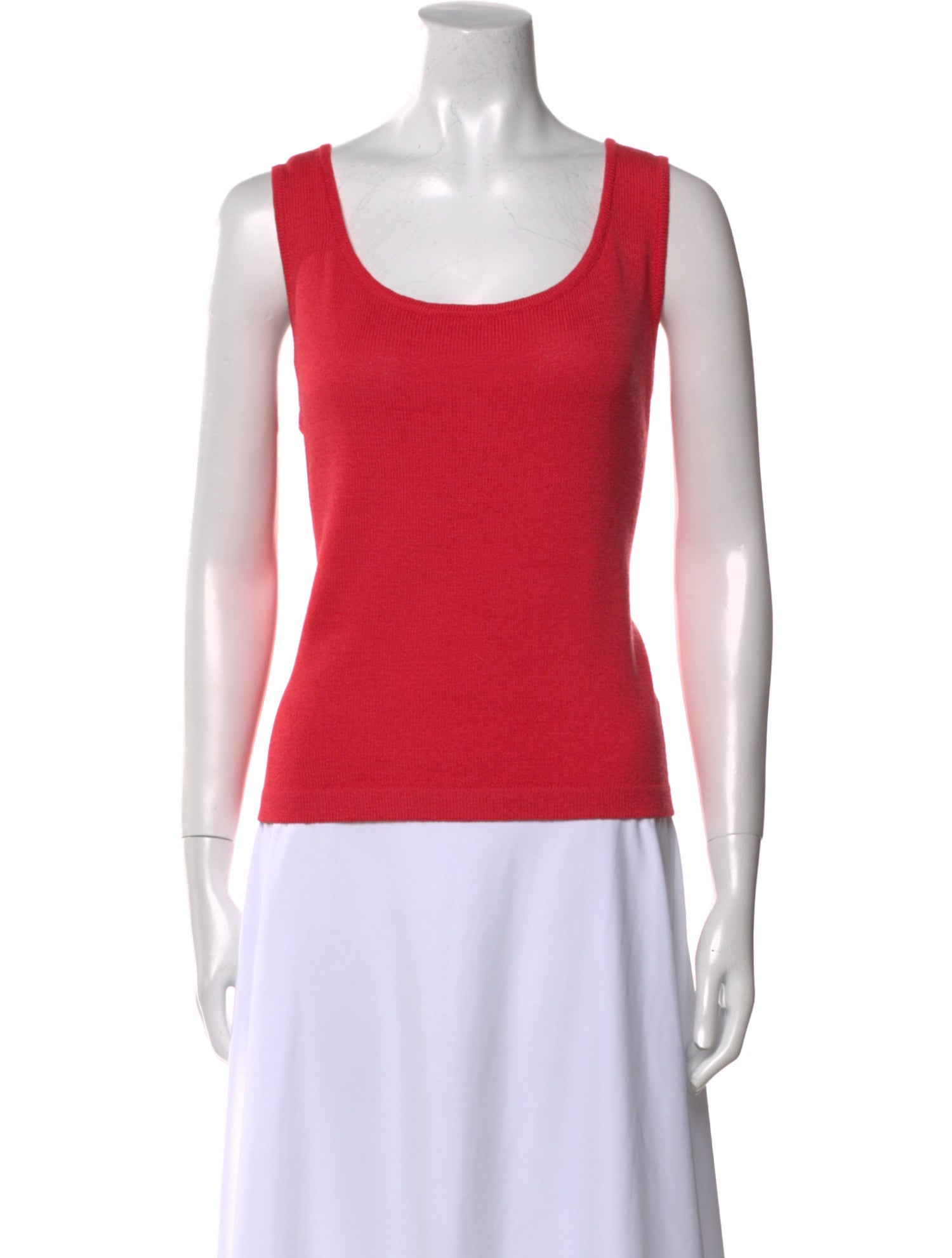 St. John Collection Wool Scoop Neck Top